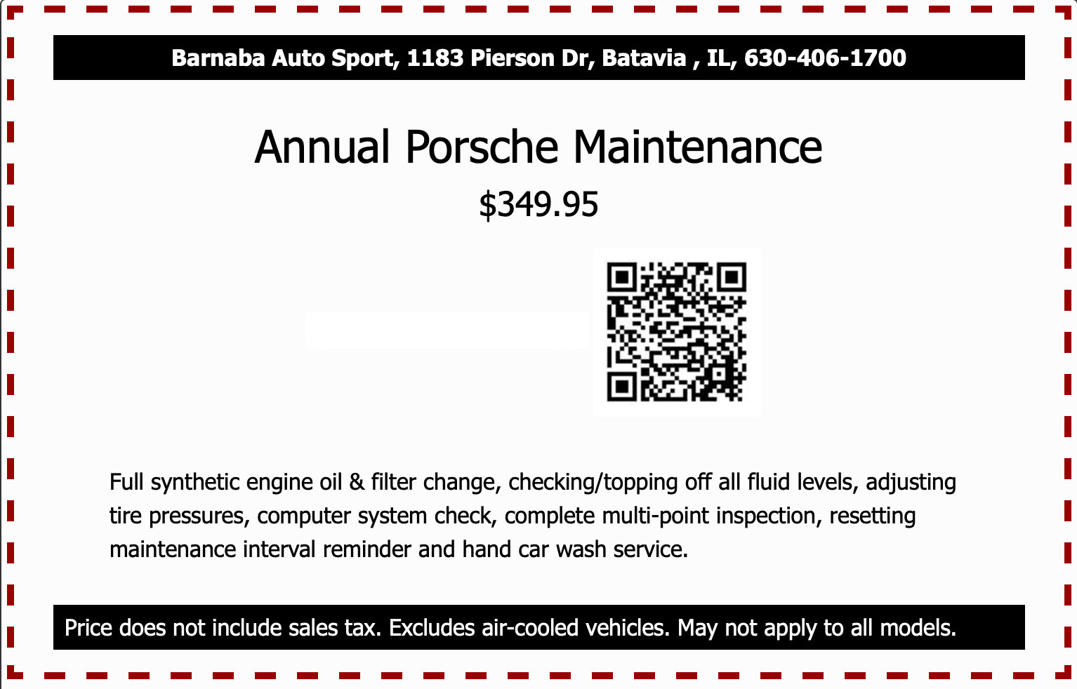 Annual Porsche Maintenance